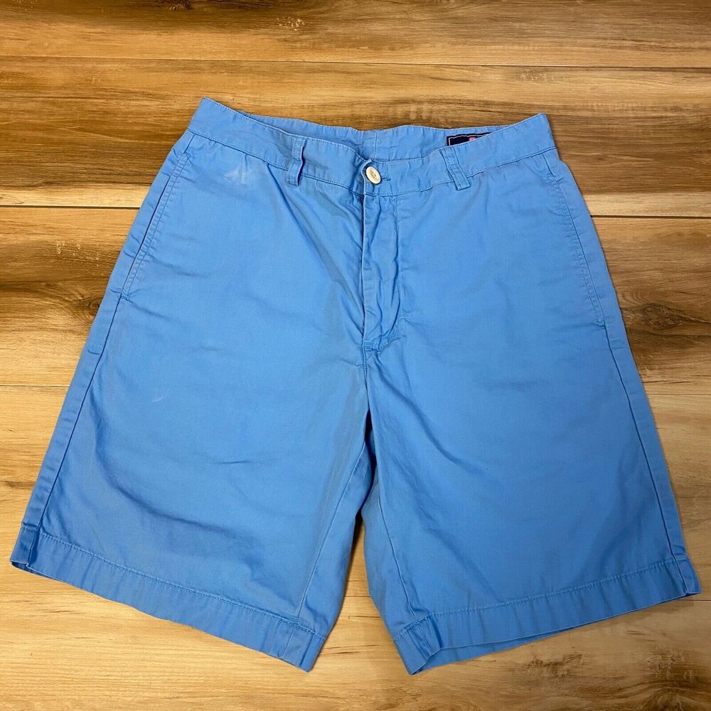 Vineyard Vines Shorts Mens 30 Blue Chino Flat Front Pockets 8"